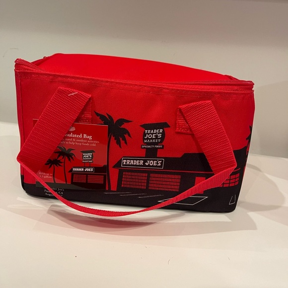 Trader joes mini insulated cooler bag tote red - Picture 2 of 2